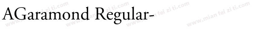 AGaramond Regular字体转换